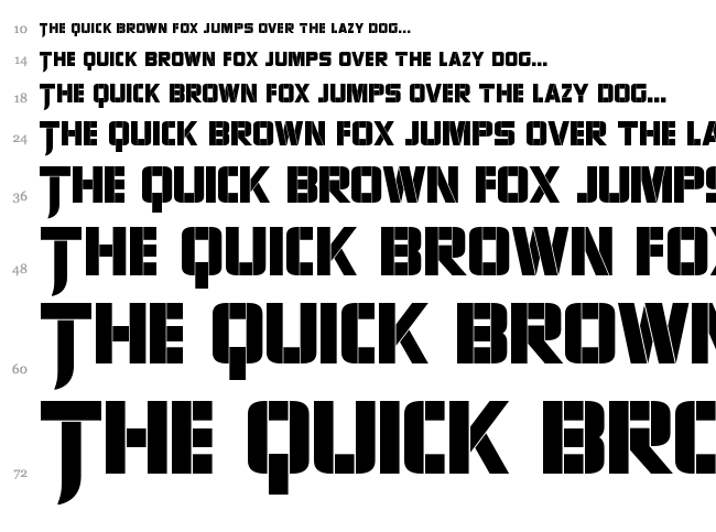 Sharp Avienne font waterfall